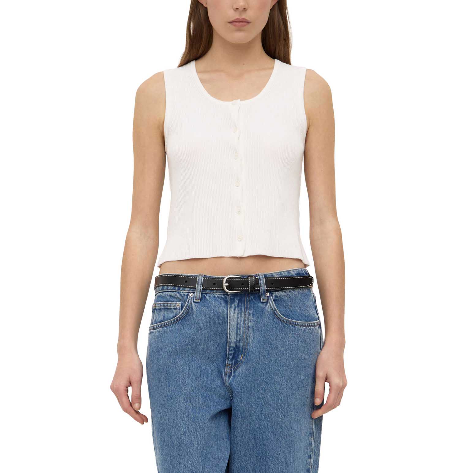 Assembly Label Misty Knit Top Antique White